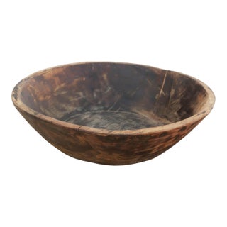 Antique Hand-Hewn Wooden Dough Bowl For Sale