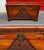 Vintage Hand-Carved Camphor Wood Trunk Chest With Greek Key Motif & Brass Hardware For Sale - Image 11 of 14