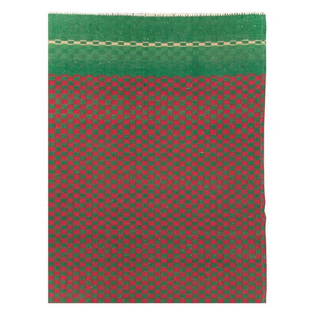 A vintage Turkish flatweave Kilim accent rug handmade during the mid-20th century. Measures: 6' 3" x 9' 7".