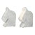 Set of 2 Italian White Carrara Marble Horse Head Shaped Animal Bookends For Sale