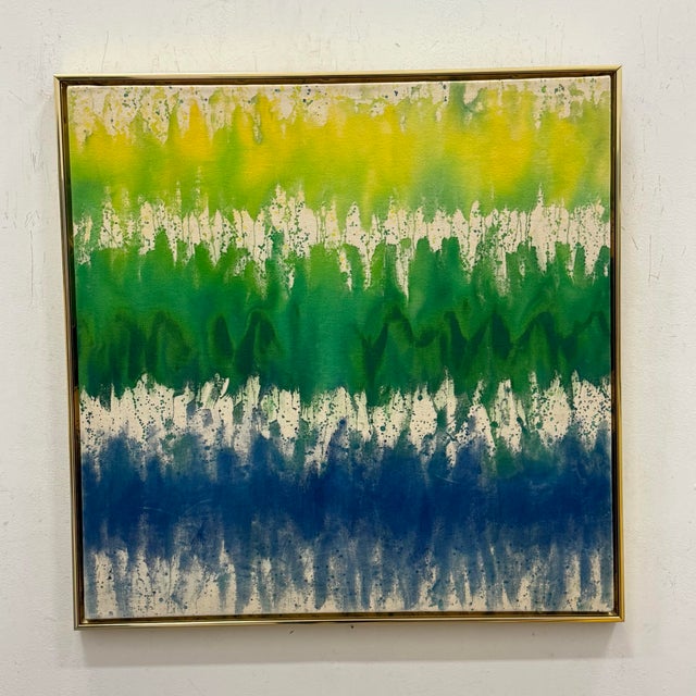 1970's Large Abstract Painting For Sale In Miami - Image 6 of 8