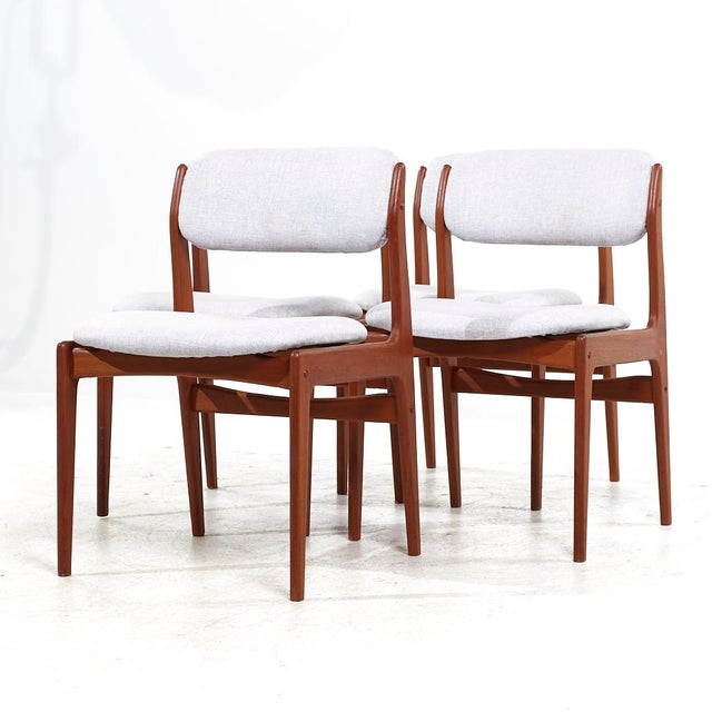 Mid-Century Modern Erik Buch Mid Century Danish Teak Dining Chairs - Set of 4 For Sale - Image 3 of 10