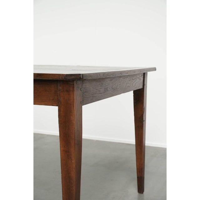 Antique French Oak Dining Table with a Dark Color Scheme For Sale - Image 9 of 12