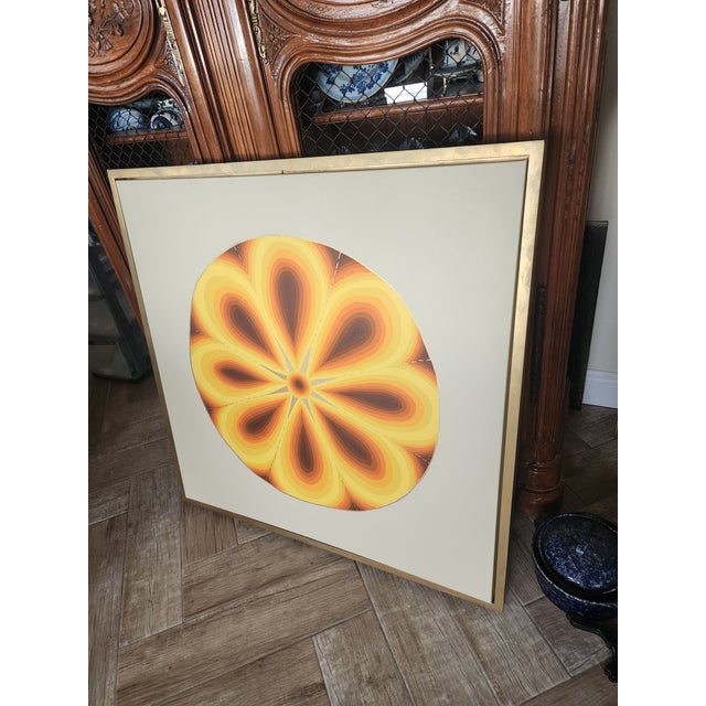 1980s Mid Century Modern Optical Art For Sale - Image 5 of 10