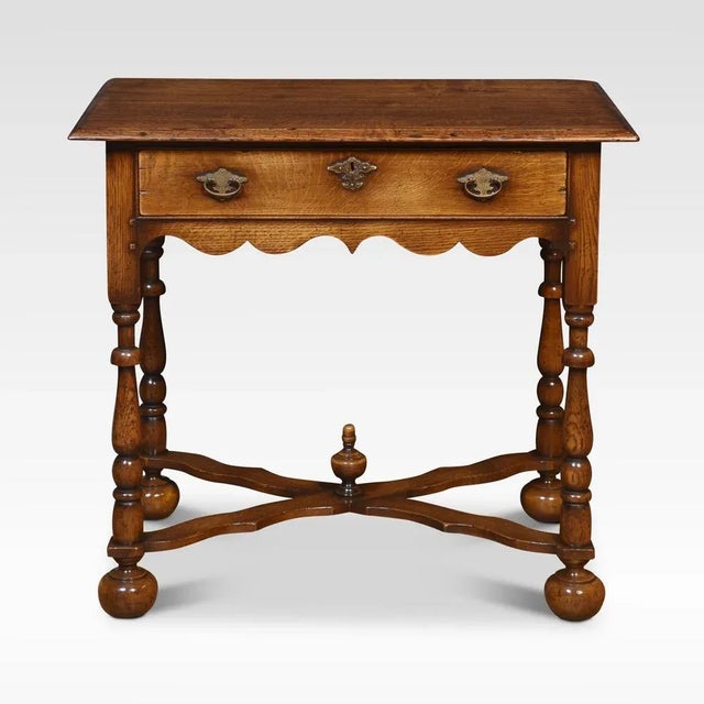 Wood Antique Oak Side Table, 1890s For Sale - Image 7 of 7