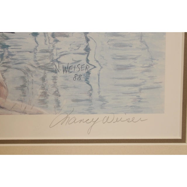 Drawing/Sketching Materials Nancy Weiser Pencil Signed Framed Print of Yardley Library For Sale - Image 7 of 13