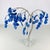 Mid 20th Century Vintage MCM Large Whimsy Tree Sculpture Art Blue Glass Leaves & Base With Wire For Sale - Image 5 of 9