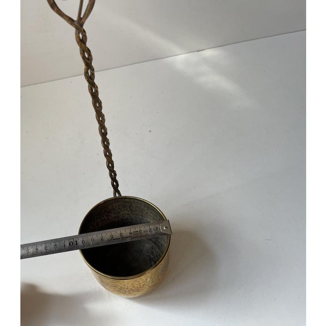 Art Deco Wall Hung Brass Planter from Cawa Denmark, 1930s For Sale - Image 9 of 11