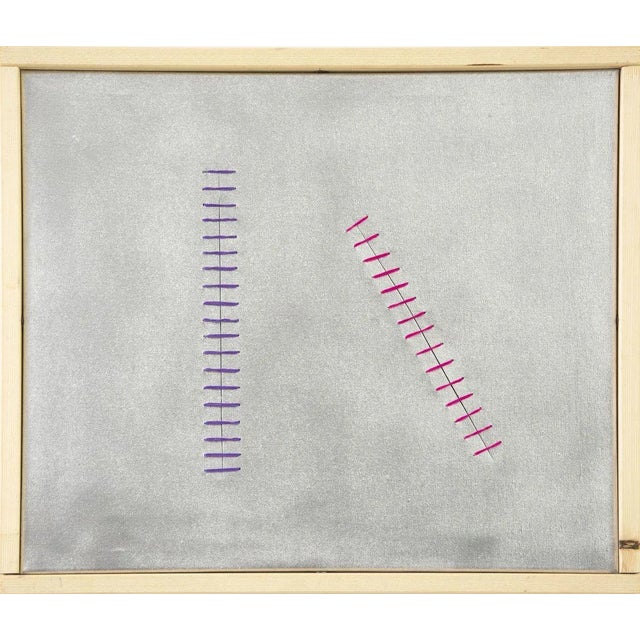 Colored Seams on Silver is an original artwork realized by the Italian contemporary artist Mario Bigetti in 2020. Mixed...