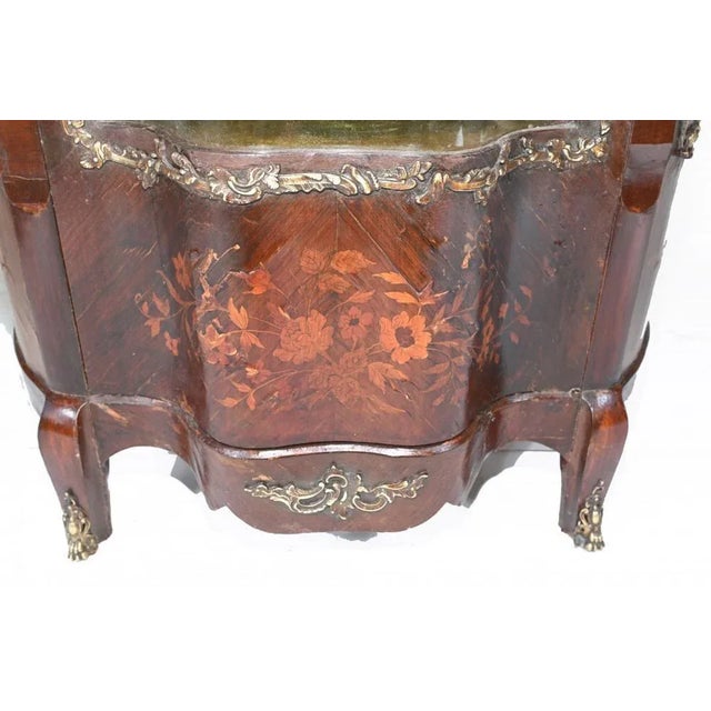 Wood Louis XVI French Display Cabinet Inlay Bijouterie, 1890s For Sale - Image 7 of 11