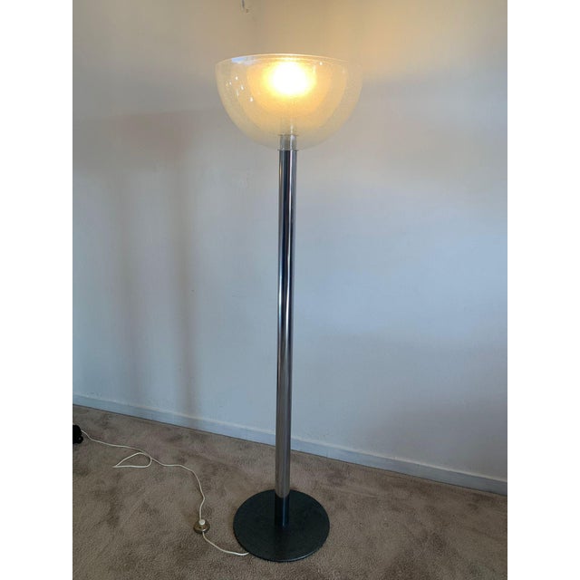 Silver Glass Floor Lamp, 1967 For Sale - Image 8 of 8