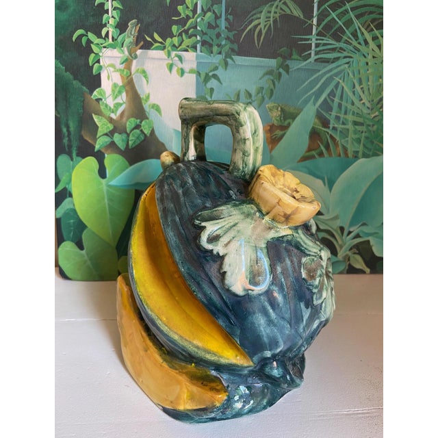 Spanish Trompe-Loeil Watermelon Ceramic Pitcher, 1960 For Sale - Image 3 of 10