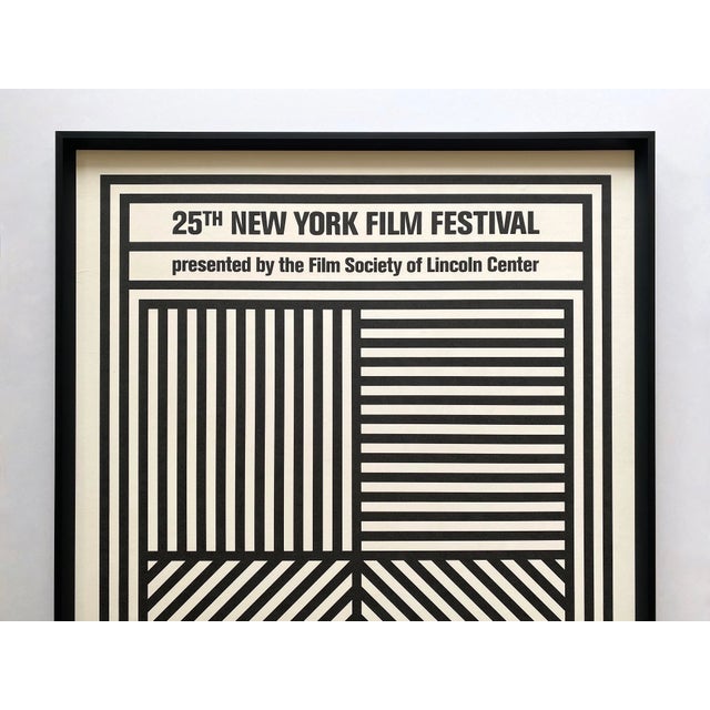 This Sol LeWitt very rare vintage 1987 Modernist silkscreen print custom framed extra large 25th New York Film Festival...
