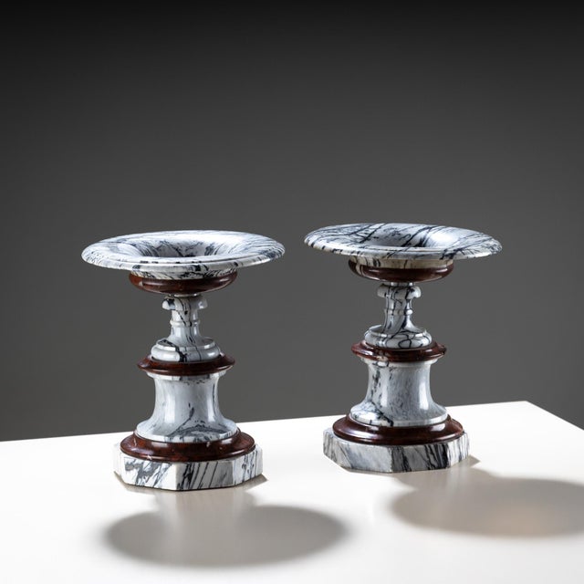 19th Century Pair of Marble Tazzas, Italy For Sale - Image 9 of 18