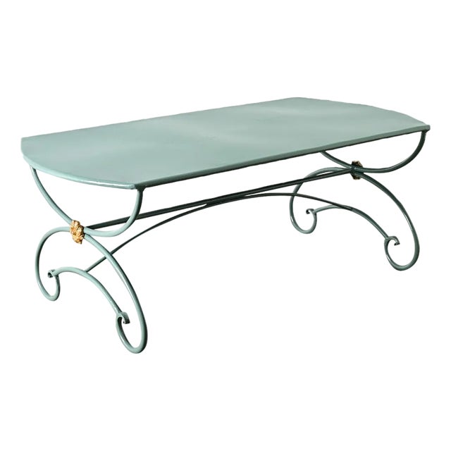 French 19th Century Iron Dining Table in New Powdercoat For Sale