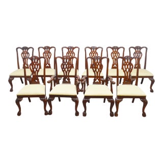 Maitland Smith Mahogany Dining Chairs Set of 10 For Sale