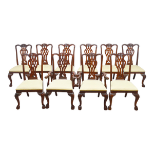 Maitland Smith Mahogany Dining Chairs Set of 10