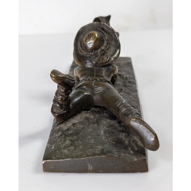 19th Century 19th Century French Bronze of a Boy Fascinated by a Cat, Signed Durand For Sale - Image 5 of 11