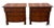 Vintage Pair of French Empire Style Nightstands featuring High Quality Mahogany Construction, Rounded Columns, Decorative...