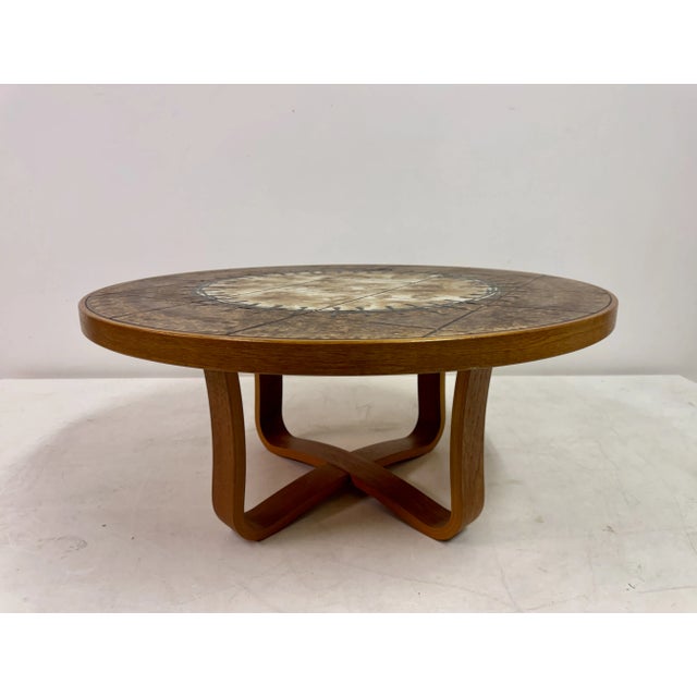 Danish Ceramic Tile-Top Coffee Table, 1980s For Sale - Image 4 of 11