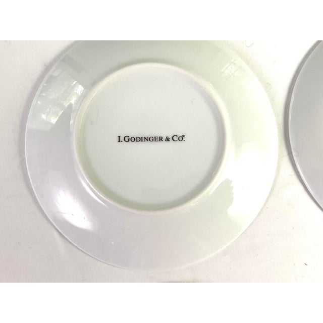 Ceramic 1970s L Godinger-“ New in the Box” Porcelain-Canapé Plates – Set of Four For Sale - Image 7 of 8