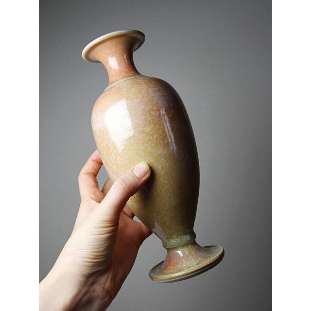 1970s Baluster Vase in Crystalline Glazed Ceramic by Bernard Guipouy for Atelier Du Bol Doré, 1970s For Sale - Image 5 of 13