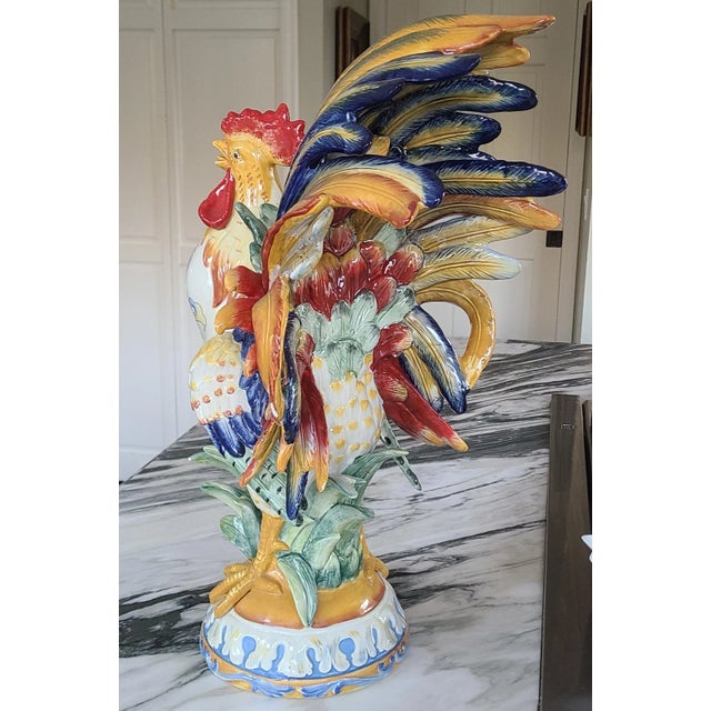 Last Chance!Vintage Fitz and Floyd Ricamo Collection Kitchen Rooster Figure For Sale - Image 13 of 13