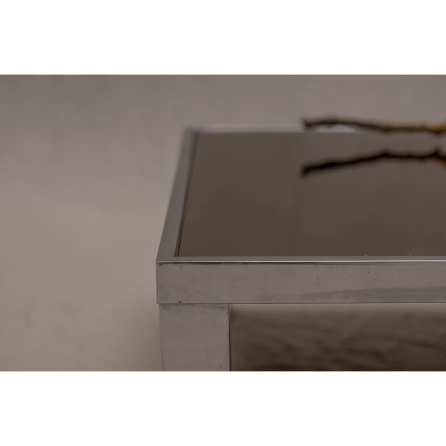Metal Space Age Coffee Table in Chromed Steel, 1970s For Sale - Image 7 of 11