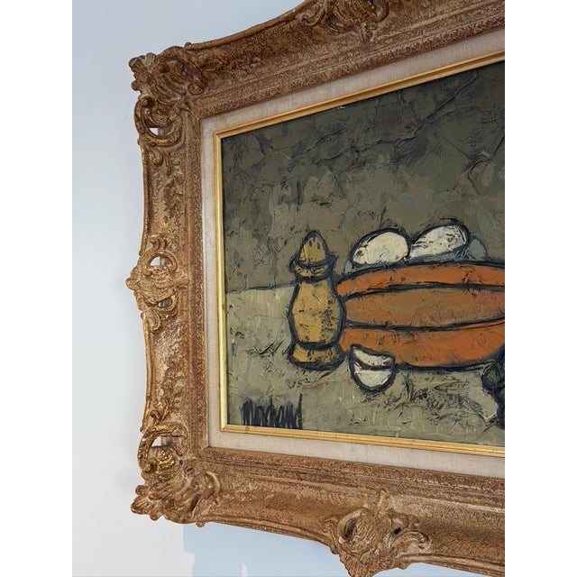 Mid-Century Modernist School of Paris Impasto Still Life by Philippe Marchand (18" X 15") For Sale - Image 9 of 18