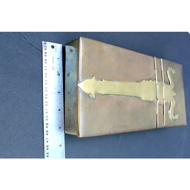 Rare Treasury Circa 18th Century Dutch-Style Brass Inkstand For Sale - Image 15 of 15