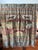 An impressive vintage French jacquard-woven Islamic devotional tapestry featuring symbolic depictions of Mecca and Medina,...