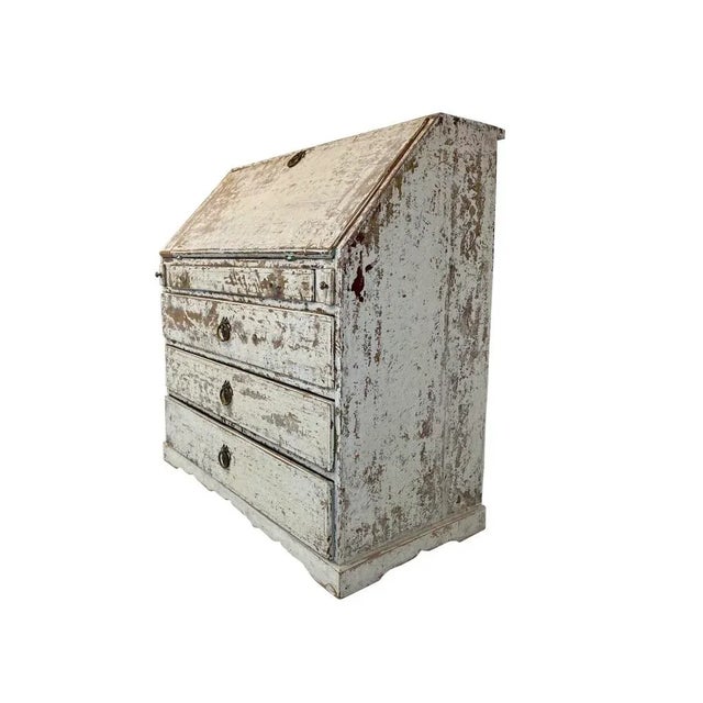 English Early 19th Century Painted English Secretary Desk For Sale - Image 3 of 11