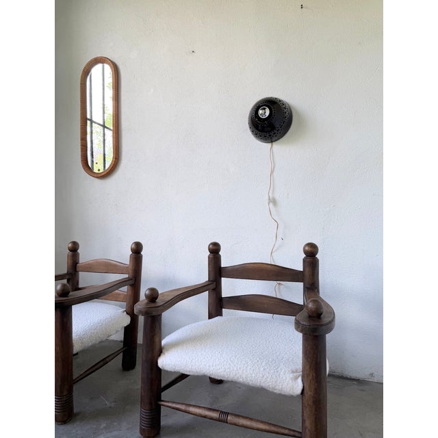 Ceramic Wall Light in the style of Pelletier, 1960s For Sale - Image 3 of 18