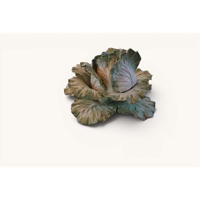 Signed Green Porcelain Cabbage Tureen by Vladimir Kanevsky, with Certificate of Authenticity The tureen is in flawless...
