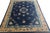 1920s Blue Navy Floral Medallion Deco Oriental Antique Peking Chinese Rug For Sale - Image 9 of 10