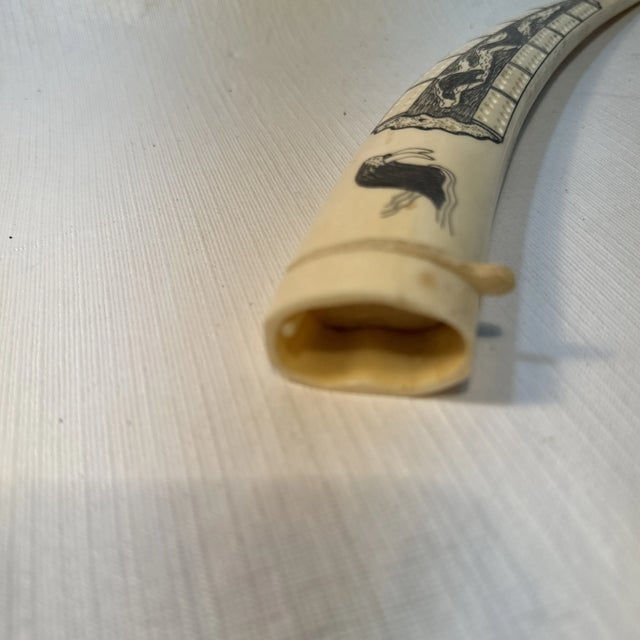 Old Walrus Tusk Scrimshaw Cribbage Board For Sale - Image 9 of 11