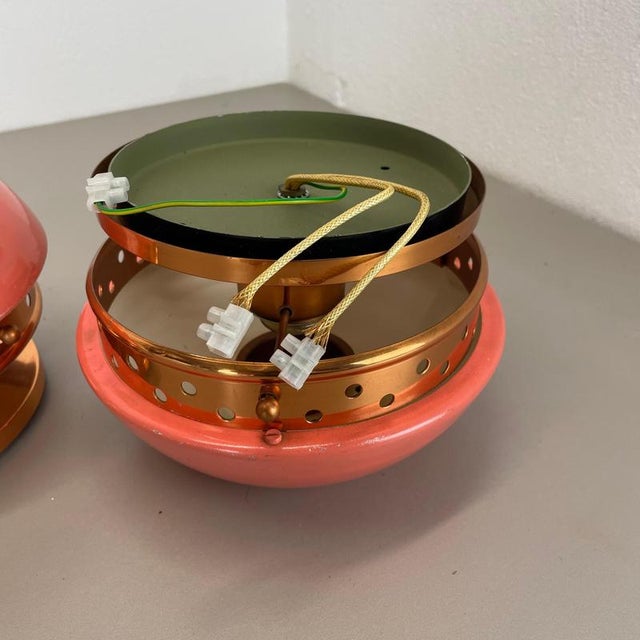 Pink Spot Ceiling Light Flush Mount in the style of Stilnovo, Italy, 1950s, Set of 2 For Sale - Image 18 of 18