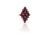 G-One' Kite Shape Ruby Beads Diamond Ring In White Platinum. Approximate Stone Weight Ruby- 8.10cts. Diamond- 0.19cts