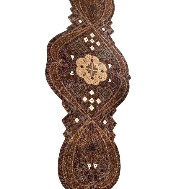 Vintage Kim Seybert New York Beaded Textile Table Runner