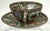 Chinese Antique Chinese Export Porcelain Famille Rose Medallion Pattern Cup and Saucer Set For Sale - Image 3 of 7