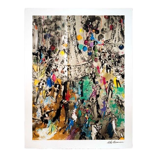 LeRoy Neiman Dancing to Sinatra Contemporary Lithograph 302/550 Unframed For Sale