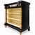 - Early 20th century ebonized neoclassic bookcase - Carved and turned walnut - Hand lacquered and polished with wax