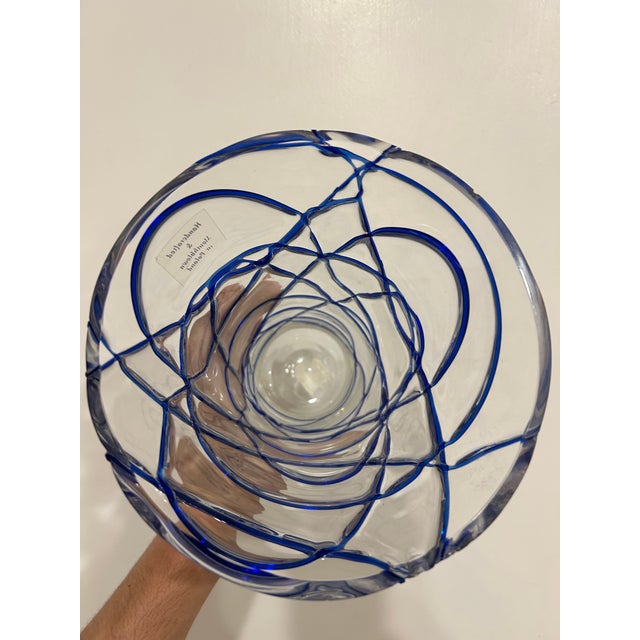 Decoro Bello Polish Hand Blown Glass Vase For Sale - Image 4 of 4