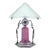 1980s Art Deco Frankart Style Chrome Table Lamp Pink Vianne Frosted Glass Nude Lady For Sale