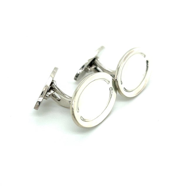 Contemporary 1990s Georg Jensen Estate Mens Cufflinks Silver, 2 Pieces For Sale - Image 3 of 8