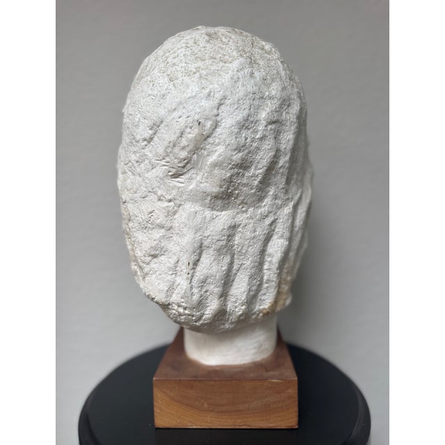 A vintage classical male head sculpture produced by Austin Productions, known for its museum-quality reproductions of...