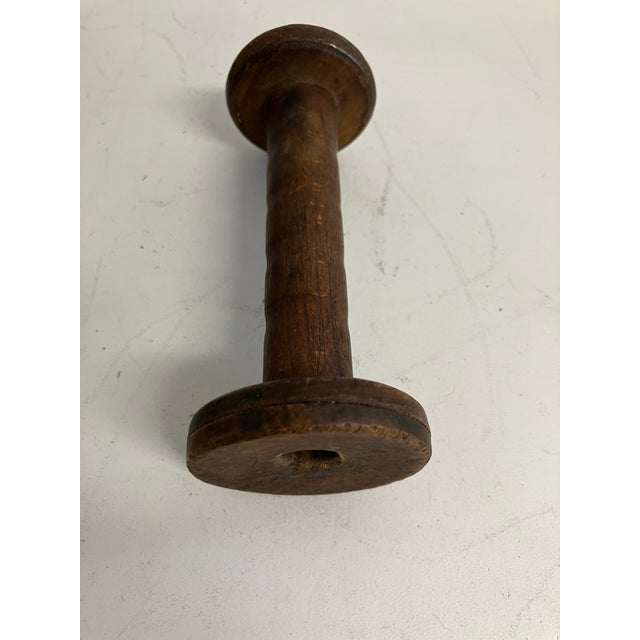 Farmhouse Antique Wooden Textile Bobbins With Original Thread – Group of 10 For Sale - Image 3 of 14