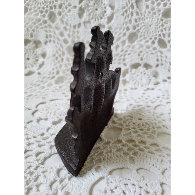 Nautical Mini Cast Iron Clipper Ship Sailboat Bookend For Sale - Image 3 of 7