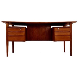 Danish Teak Desk by Peter Løvig Nielsen for Løvig, 1960s For Sale