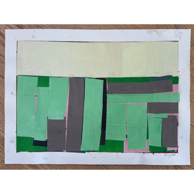 Discover the allure of contemporary art with this stunning 11x15" original collage painting, expertly crafted to bring...